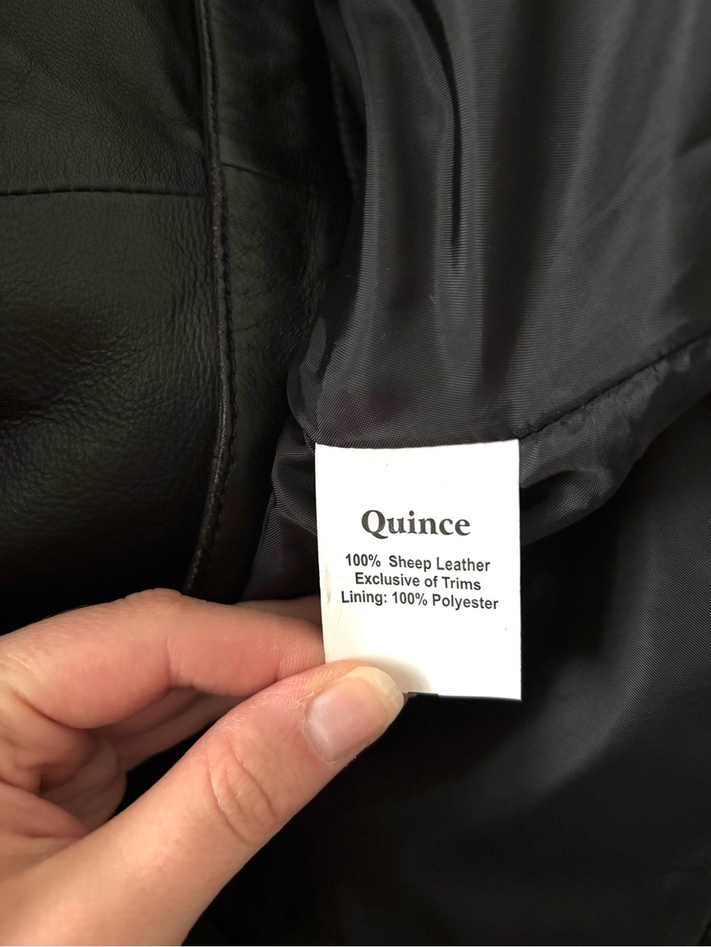 NWOT Quince Black 100% Sheep Leather Stand-Collar Biker Moto Fall Winter Jacket - Picture 8 of 14